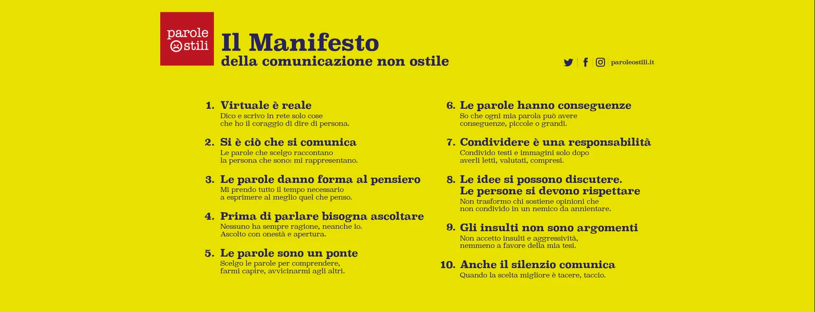 Manifesto Comunicazione Non Ostile